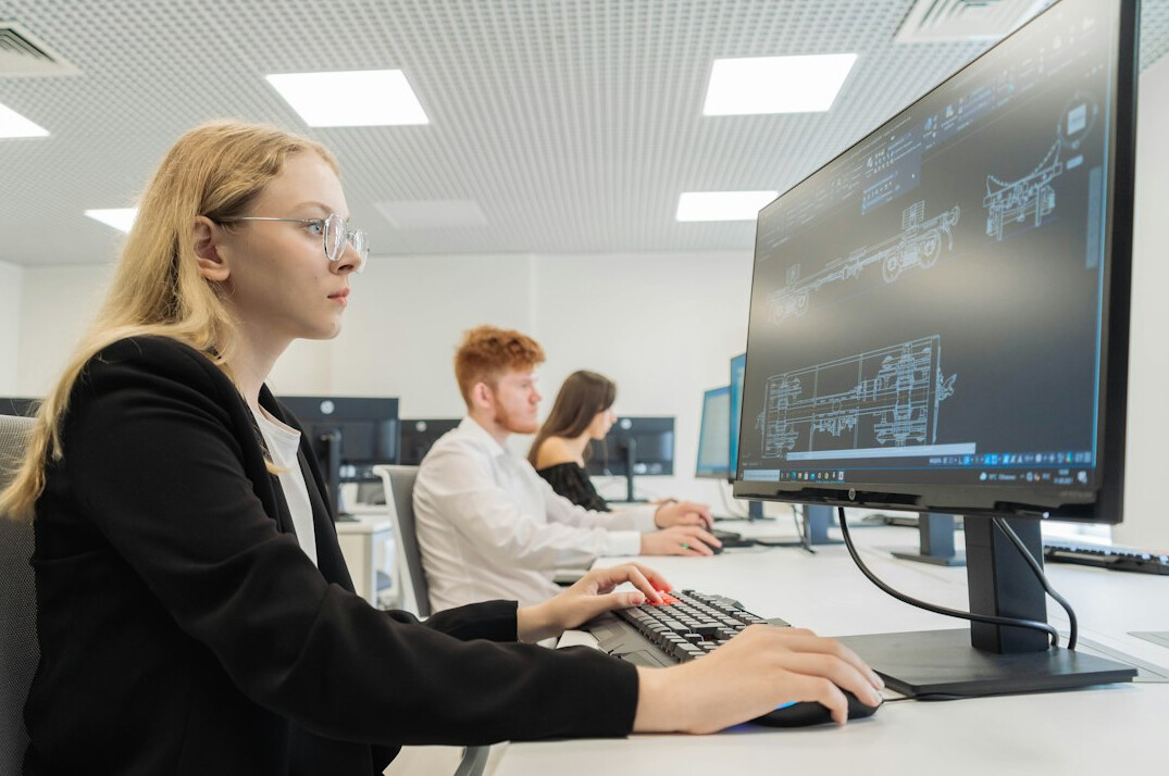 students learning programming