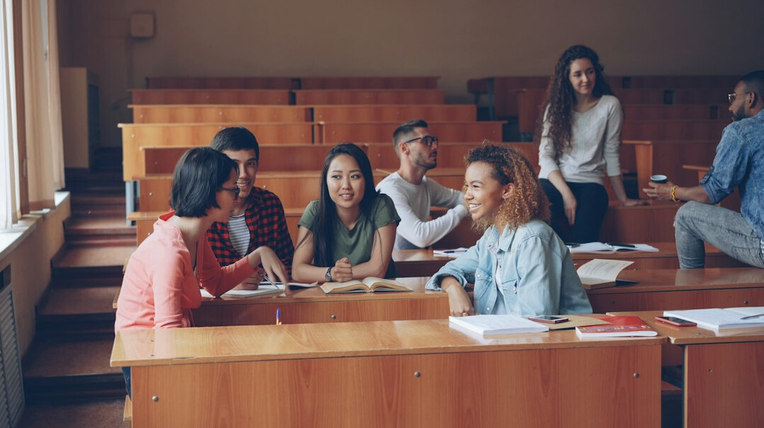 group of students in class